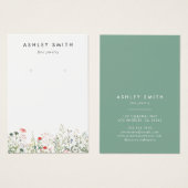 Wildflower Meadow Earring Display Kaart (Voorkant /achterkant)