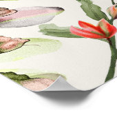 Wildflower Meadow Ecru Bruiloft Welkomstbord Poster (Hoek)