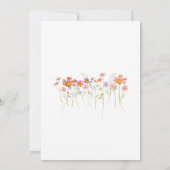 Wildflower Meadow Elegant Script Kaart (Achterkant)