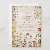 Wildflower Meadow Fall Wedding Kaart (Voorkant)