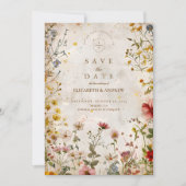 Wildflower Meadow Fall Wedding Save The Date (Voorkant)