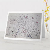 Wildflower Meadow Folded Greeting Card Kaart (Gele Bloem)