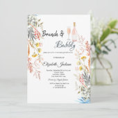 Wildflower Meadow Gedroogde Brunch & Bubbly Kaart (Staand voorkant)