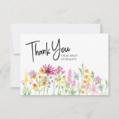 Wildflower Meadow gepersonaliseerd Bedankkaart (Voorkant)
