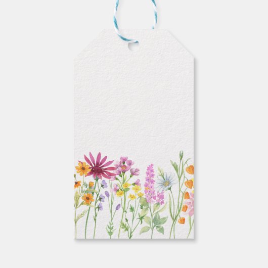 Wildflower Meadow gepersonaliseerd dank u Cadeaulabel (Achterkant)