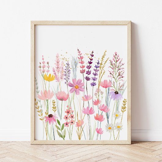 Wildflower Meadow Girls Nursery Muurkunst Sets