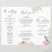 Wildflower Meadow Huwelijksceremonie Programma (Voorkant)