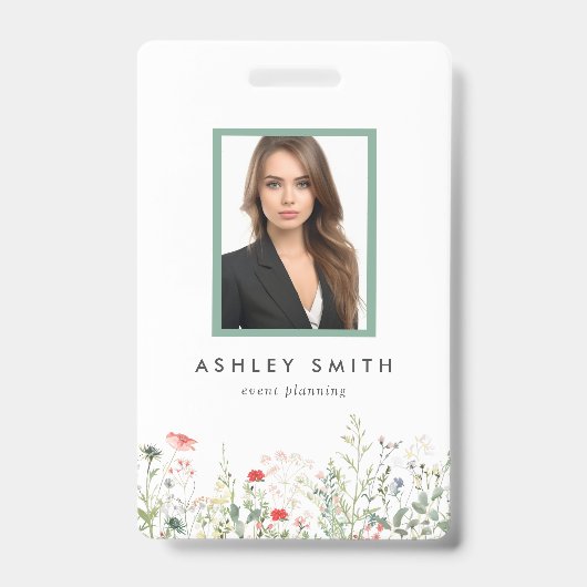 Wildflower Meadow ID-badge Badge (Front)