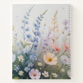 Wildflower Meadow in Bloom Naam Monogram Notitieboek (Achterkant)