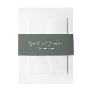 Wildflower Meadow Invitation Belly Band Uitnodigingen Wikkel