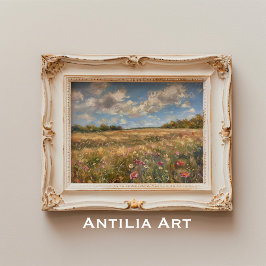 Wildflower Meadow Landschap Schilderen Impressioni Poster