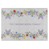 Wildflower Meadow Monogram Snijplank (Voorkant)