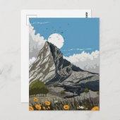 Wildflower Meadow Mountain Briefkaart (Voorkant / Achterkant)