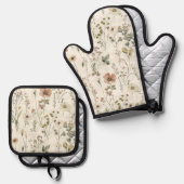 Wildflower Meadow Oven Mitt en Pot Holder Set (Voorkant / Achterkant)