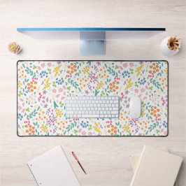 Wildflower Meadow | Schattige Ditsy bloempatroon Bureaumat