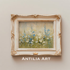  Wildflower Meadow Schilderij Bloemenveld Poster