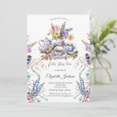 Wildflower Meadow Tea set Vrijgezellenfeest Kaart (Staand voorkant)