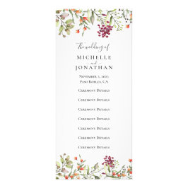 Wildflower Meadow Trouwprogramma Reclamekaart