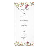 Wildflower Meadow Trouwprogramma Reclamekaart (Achterkant)