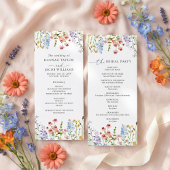Wildflower Meadow Wedding Program Programma