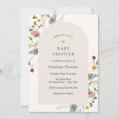 Wildflower Meadows Baby shower Kaart (Voorkant)