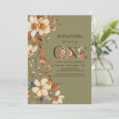 Wildflower meisje 1e verjaardag kaart (Staand voorkant)