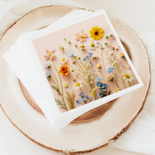 Wildflower meisje 1e verjaardag servet