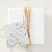 Wildflower Mini Champagne Bottle Bedankjes Labels (In situ)