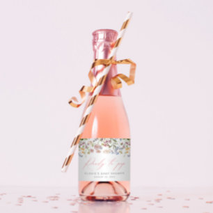 Wildflower Mini Mousserende Wijnlabels Klaar voor Sparkling Wijnetiket