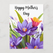 Wildflower Moederdag Briefkaart (Voorkant)