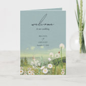 Wildflower Mountain Bruiloft Orde van Service Programma (Voorkant)