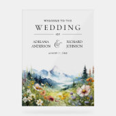 Wildflower Mountain Meadow Wedding Welcome (Recto)