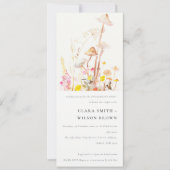 Wildflower Mushroom Autumn Botanical Verloving Kaart (Voorkant)