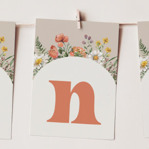 Wildflower "N" Hoge Stoel Bunting Banner Kaart