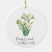 Wildflower Narcissus Keramisch Ornament (Achterkant)