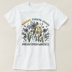 Wildflower Niemand vecht alleen tegen hersentumor T-shirt