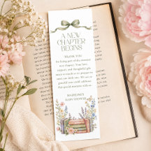 Wildflower Nieuwe Hoofdstuk Baby Shower Bedankje F
