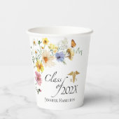 Wildflower Nursing School | Klasse van Afstuderen Papieren Bekers (Achterkant)