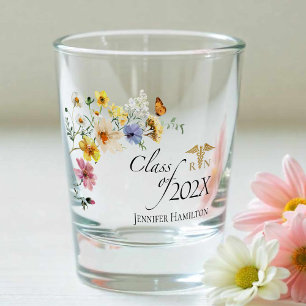 Wildflower Nursing School Klasse van Afstuderen Shot Glas