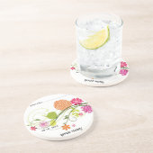 Wildflower Onderzetters set, ingewikkelde botanisc (Zijkant)