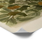 Wildflower op oud papier - Rustiek Poster (Hoek)