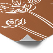 Wildflower Order of Events Bruiloft Terracotta Tek Poster (Hoek)