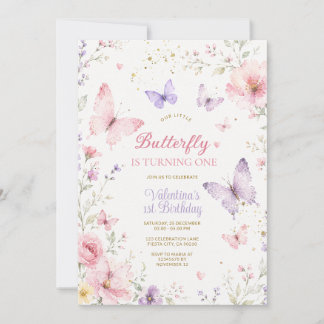 Wildflower Our Little Butterfly Is Turning One Kaart
