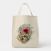 Wildflower Paint Splatter Tote Bag (Dos)