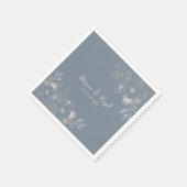 Wildflower Periwinkle Wedding Servet (Hoek)