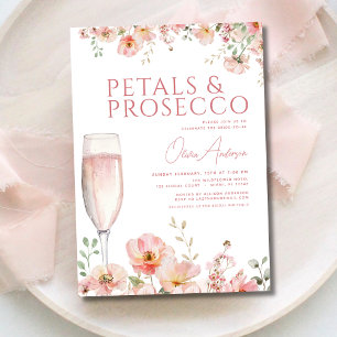 Wildflower Petals & Prosecco Blush Vrijgezellenfee Kaart