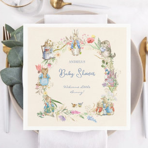 Wildflower Peter de Konijn Baby shower Groot Servet
