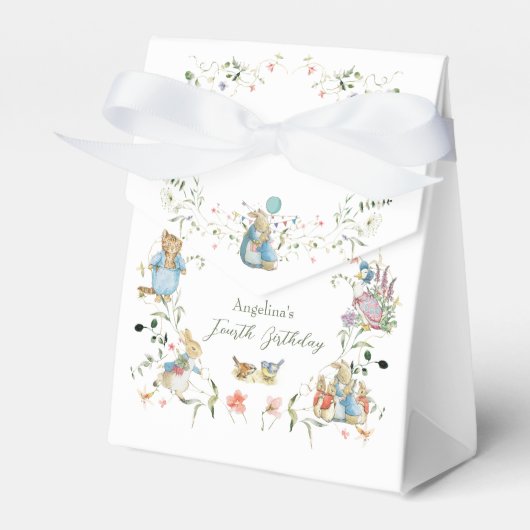 Wildflower Peter het Konijn Verjaardag Bedankdoosjes (Voorkant Zijde)