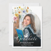 Wildflower Pharmacy School Foto Afstuderen Aankondiging (Voorkant)