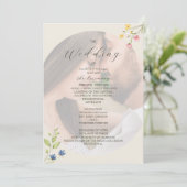 Wildflower Photo Wedding Program Programma (Staand voorkant)